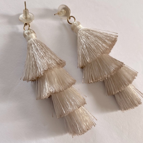 Statement Earring Set Bohemian Drop 4 tier Layer Dangle & Fan Hoops for women - Picture 6 of 6